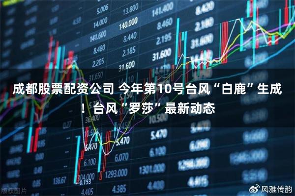 成都股票配资公司 今年第10号台风“白鹿”生成！台风“罗莎”最新动态