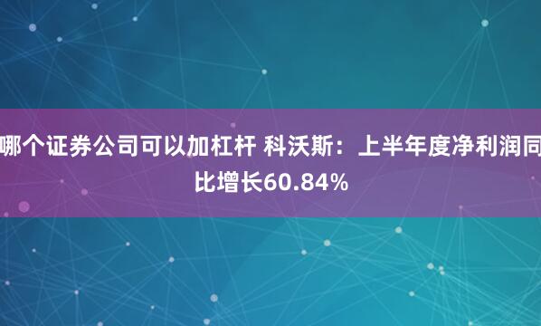 哪个证券公司可以加杠杆 科沃斯：上半年度净利润同比增长60.84%